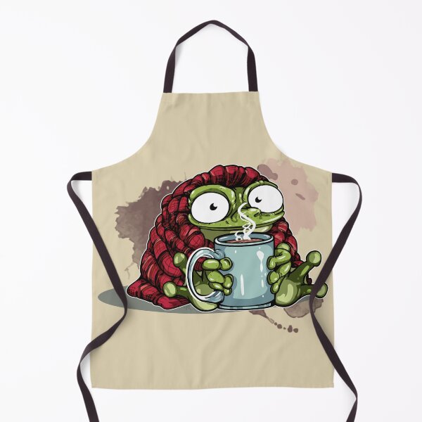 Item preview, Warm and Cozy Frog Drinking Hot Cocoa designed and sold by iduzarts.