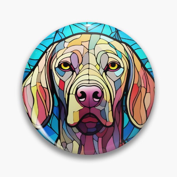 Item preview, Stained Glass Weimaraner designed and sold by TheAnimalZ00.