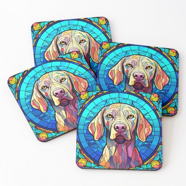 Item preview, Stained Glass Weimaraner designed and sold by TheAnimalZ00.