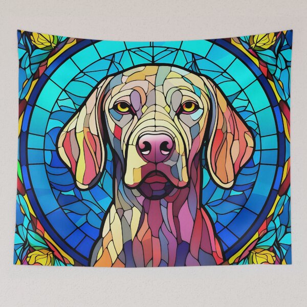 Item preview, Stained Glass Weimaraner designed and sold by TheAnimalZ00.