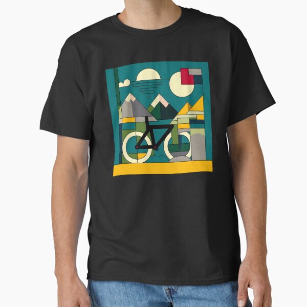 Item preview, Geometric Abstract Colorful bicycle art. Bauhaus inpired.  designed and sold by Pedal Canvas.