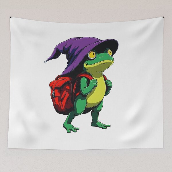 Item preview, Adventurous Wizard Frog - Cute Fantasy Traveler designed and sold by artiviohub.