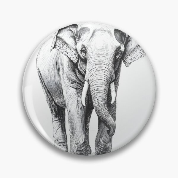 Item preview, Realistic Elephant pencil drawing designed and sold by Pencil-Art.