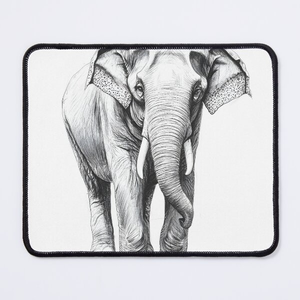 Item preview, Realistic Elephant pencil drawing designed and sold by Pencil-Art.