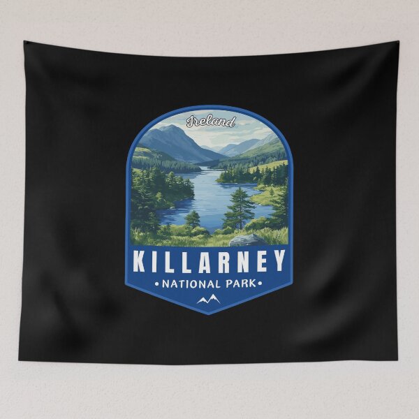 Item preview, Killarney National Park in Ireland Retro Travel Art Emblem designed and sold by MaateoDesign.