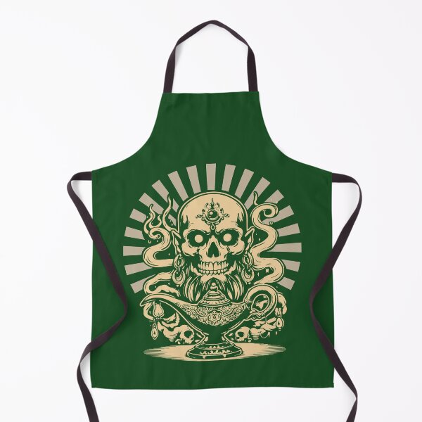 Item preview, A skull genie looms large over its lamp. designed and sold by KoandZo.