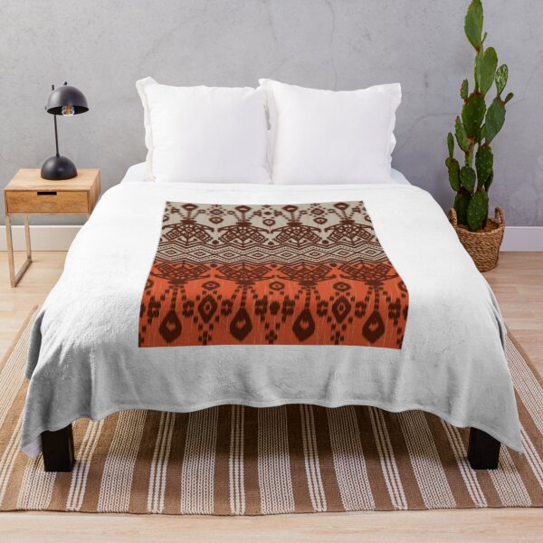 Item preview, Patrón tradicional tailandés Ikat: tonos tierra cálidos designed and sold by Mondee Shop.