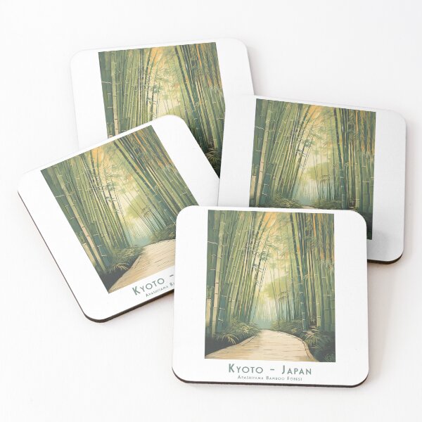 Item preview, Retro Vintage Travel Poster Kyoto Arashiyama Bamboo Forest – Japanese Natural Idyll designed and sold by pod24.
