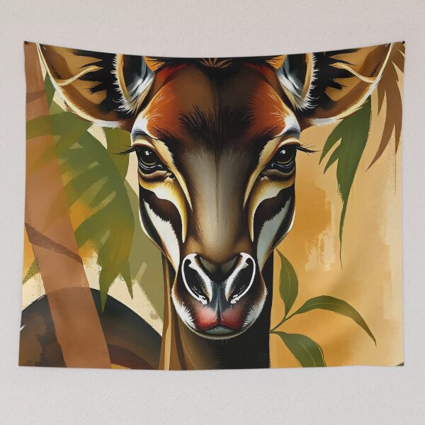 Item preview, Striking Okapi in Jungle Colors designed and sold by WildlifeInc.