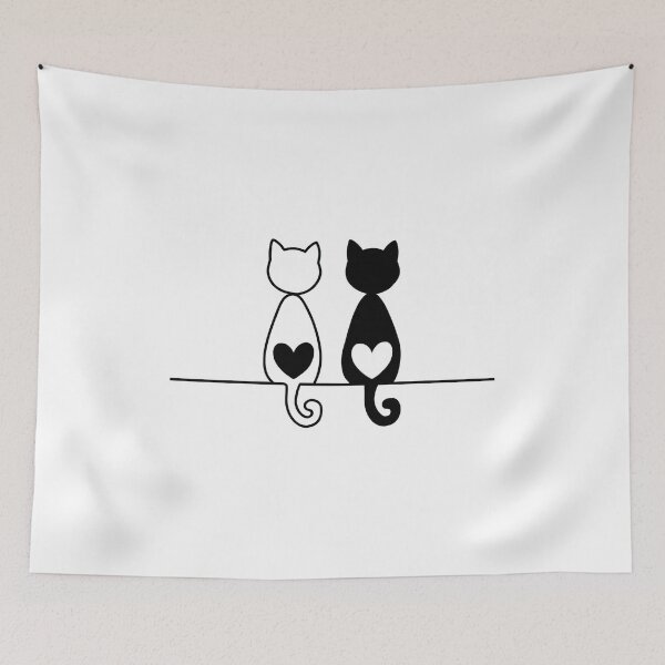 Item preview, Two cats with hearts designed and sold by jkrphoto.