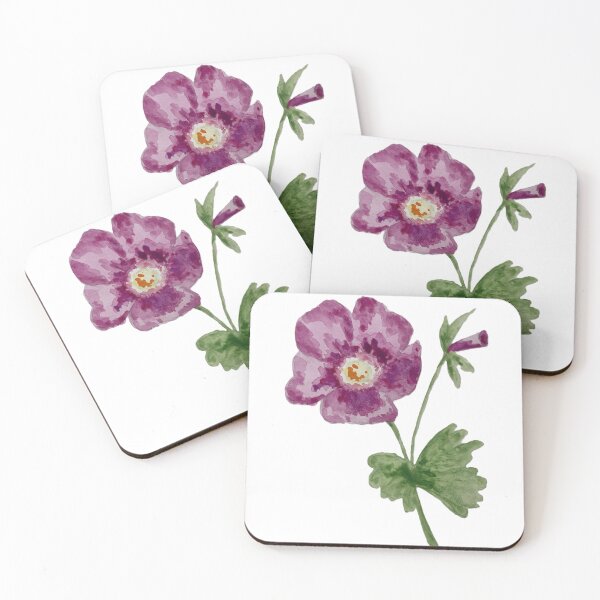 Item preview, Watercolor Wine Cup Flower designed and sold by Blooming Heart Art.