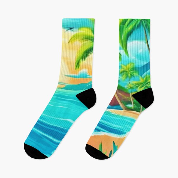 Item preview, Tropical Paradise Sunset Coastline View designed and sold by Health And Fitness Posts e-Store.