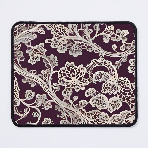 Item preview, Lace of Branches, Leaves and Flowers on Beige Grape Background designed and sold by Ciervo Primavera.