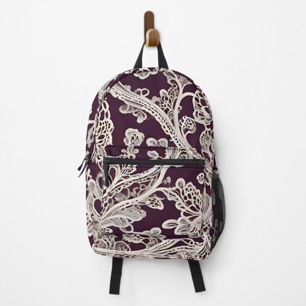 Item preview, Lace of Branches, Leaves and Flowers on Beige Grape Background designed and sold by Ciervo Primavera.