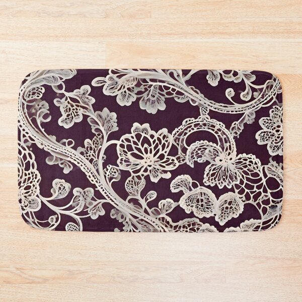 Item preview, Lace of Branches, Leaves and Flowers on Beige Grape Background designed and sold by Ciervo Primavera.