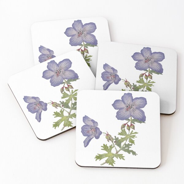 Item preview, Watercolor Crane's Bill Flower designed and sold by Blooming Heart Art.