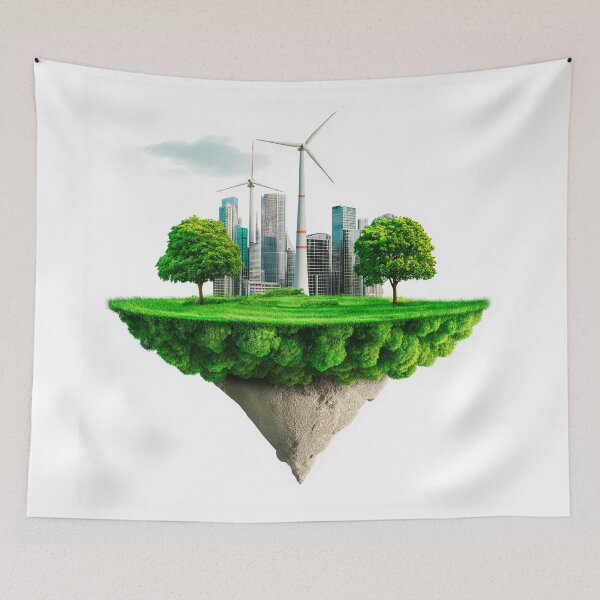 Item preview, Environment, sustainability city with windmills designed and sold by nesgalina.