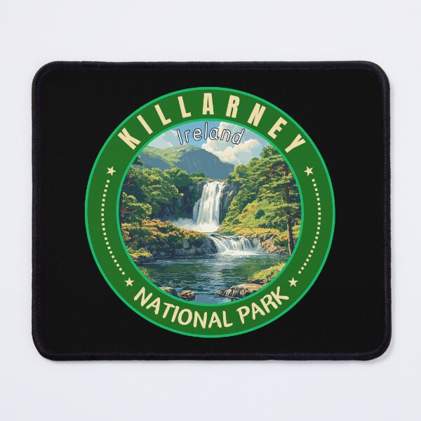 Item preview, Killarney National Park in Ireland Retro Travel Art Badge designed and sold by MaateoDesign.
