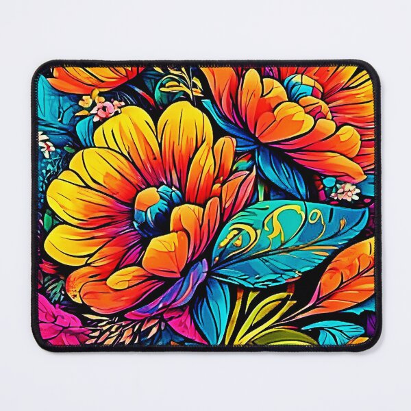 Item preview, Vibrant Floral Fantasy in Bold Colors designed and sold by Health And Fitness Posts e-Store.
