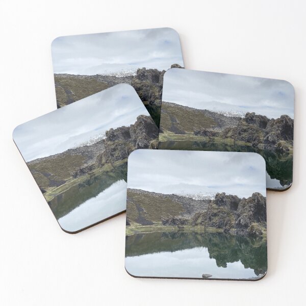 Item preview, Lovely peaceful winter lake in the mountains designed and sold by Sari Castro.