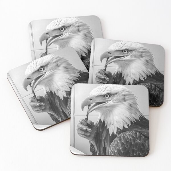 Item preview, Eagle Brushing Teeth, Funny Animal Photo Art designed and sold by CheekyAnimalz.