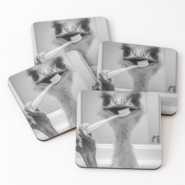 Item preview, Emu Brushing Teeth, Funny Animal Photo Art designed and sold by CheekyAnimalz.