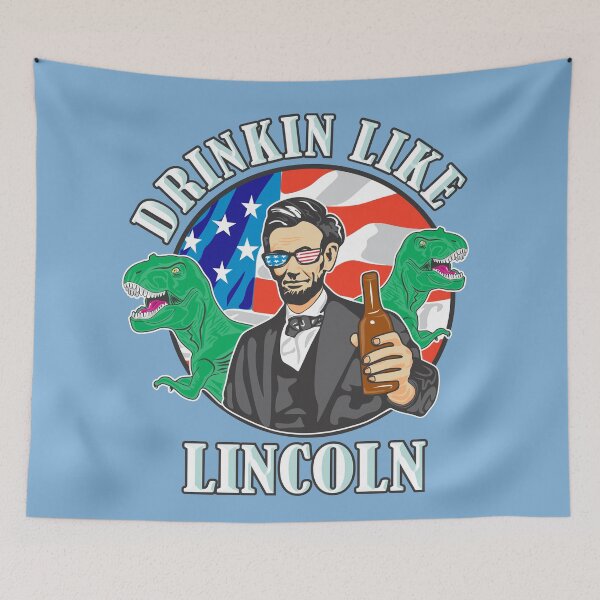 Item preview, Patriotic 4th of July Drinkin Like Lincoln Humor designed and sold by FFDoodles.