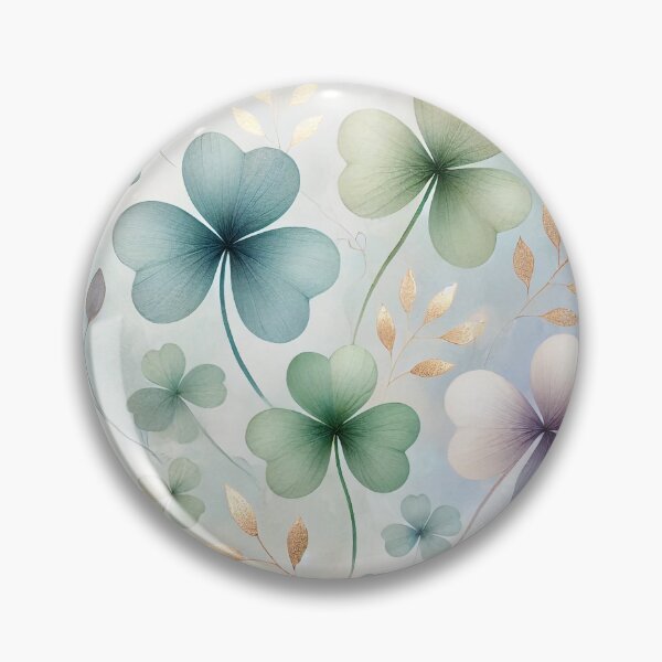Item preview, Pastel Shamrocks with Gold Foil designed and sold by CrypRenaissance.