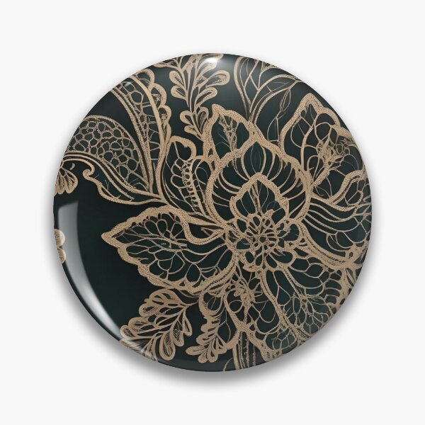 Item preview, Flowers Leaves Branches Lace On Green Background designed and sold by Ciervo Primavera.