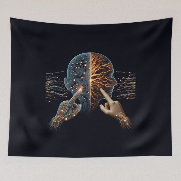 Item preview, AI and humanity designed and sold by  ViralVisionsCreating .