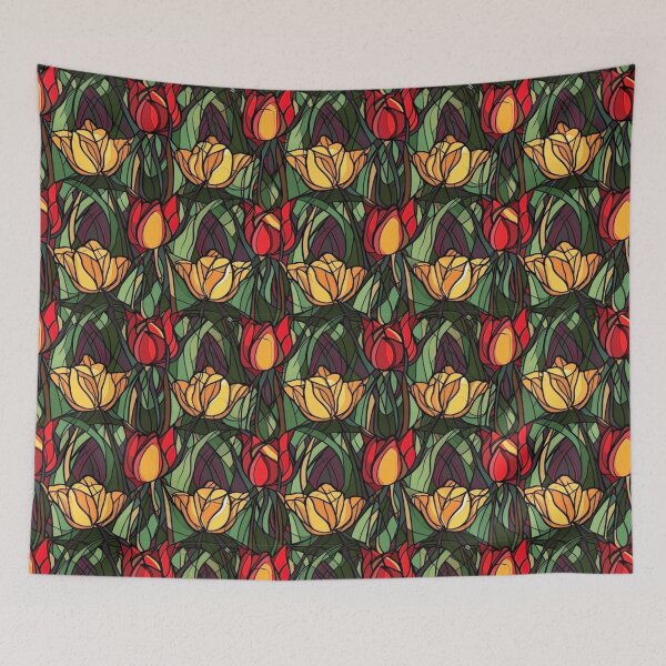 Item preview, Stained Glass Tulips designed and sold by PrettyPatternss.