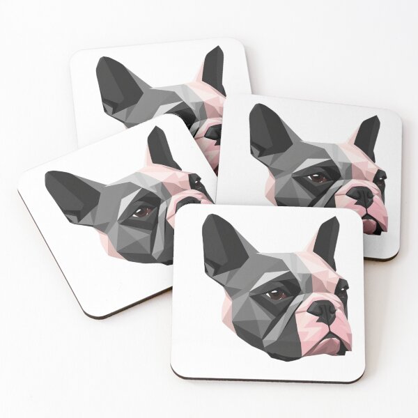 Item preview, Low Poly French Bulldog: Canine Elegance in Geometry designed and sold by StormArte.