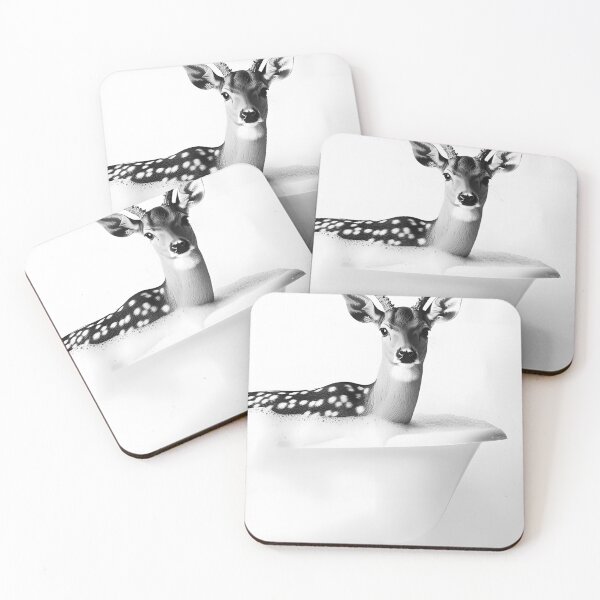 Item preview, Deer Taking a Bath, Cute Bathroom Animals designed and sold by CheekyAnimalz.