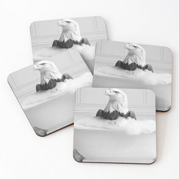 Item preview, Eagle Taking a Bath, Cute Bathroom Animals designed and sold by CheekyAnimalz.
