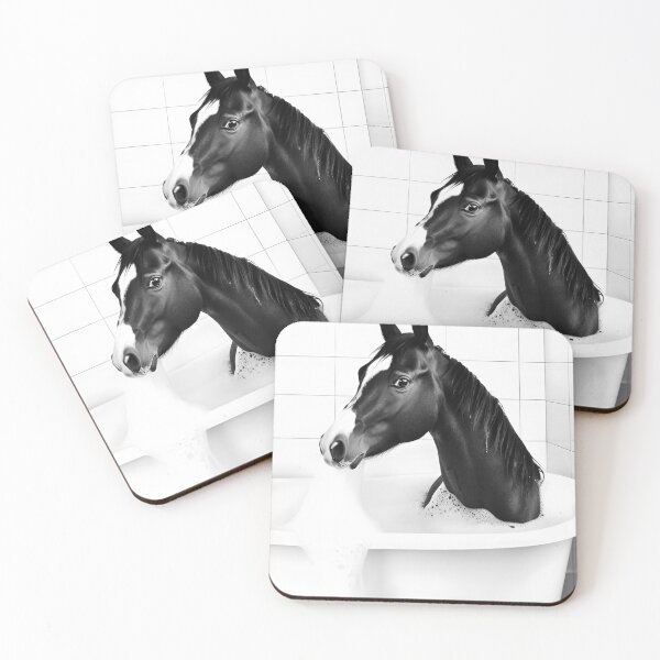 Item preview, Horse Taking a Bath, Cute Bathroom Animals designed and sold by CheekyAnimalz.