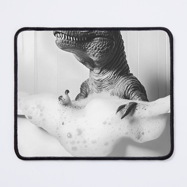 Item preview, T-Rex Taking a Bath, Cute Bathroom Animals designed and sold by CheekyAnimalz.