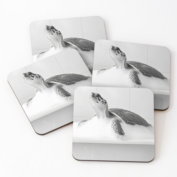 Item preview, Turtle Taking a Bath, Cute Bathroom Animals designed and sold by CheekyAnimalz.