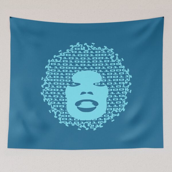 Item preview, GIRL CODE WITH FLOWERS. BLUE. designed and sold by 5hertz.