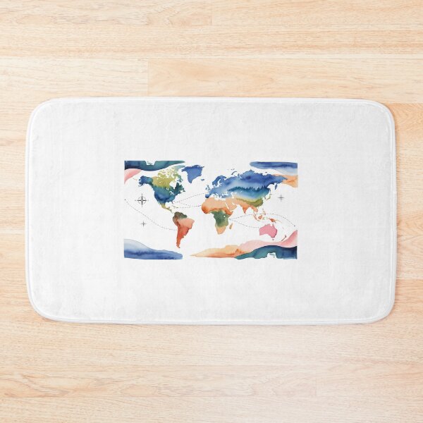 Item preview, Watercolor World Map: Colors that Inspire Travel designed and sold by StormArte.