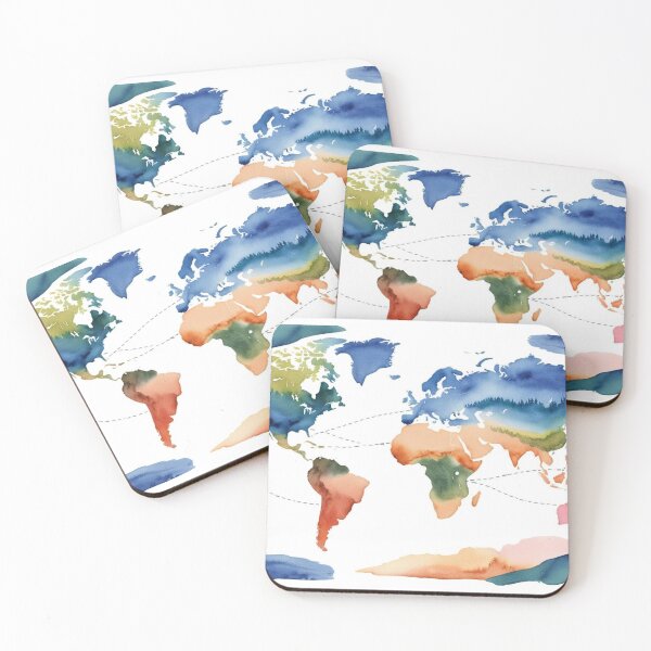 Item preview, Watercolor World Map: Colors that Inspire Travel designed and sold by StormArte.