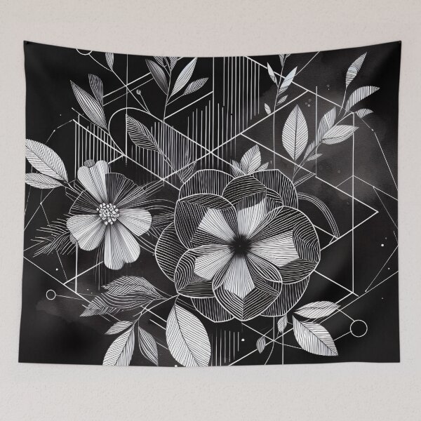 Item preview, Modern Floral Black and White Abstract Flower designed and sold by GraphicsClub.