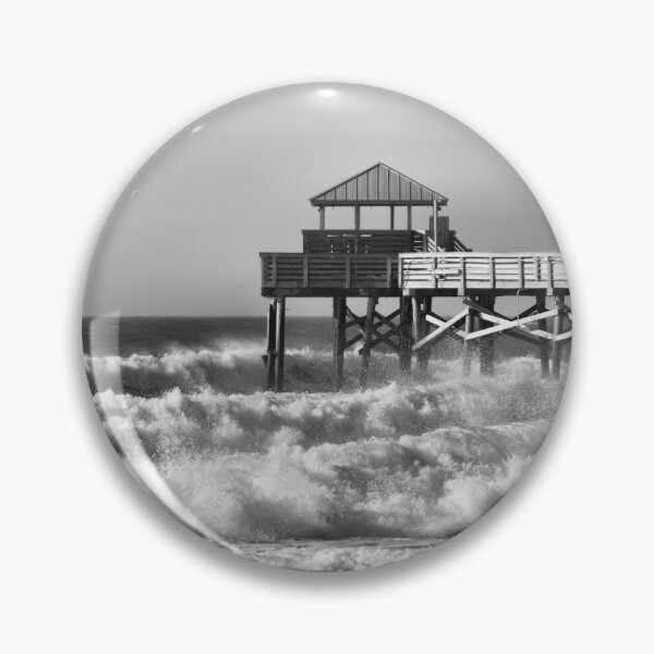 Item preview, Crashing Waves at the Pier designed and sold by JGetsinger Fine Art.