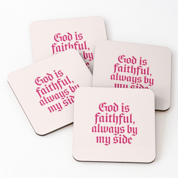 Item preview, God Is Faithful, Always by My Side Pink Bible Verse Christian Packs designed and sold by  KnitLuv.