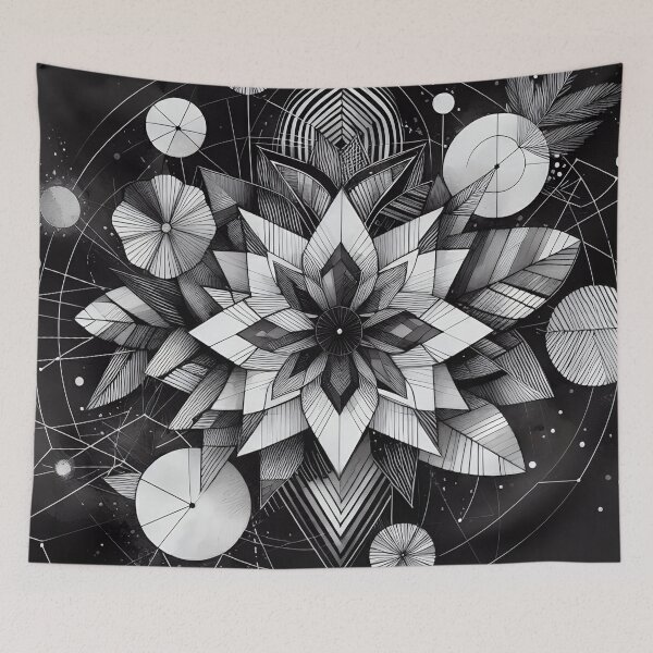 Item preview, Modern Floral Black and White Abstract Flower designed and sold by GraphicsClub.