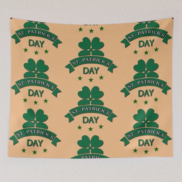 Item preview, St. Patrick's Day holiday symbol green clover sash with inscription designed and sold by JaroDesign2023.
