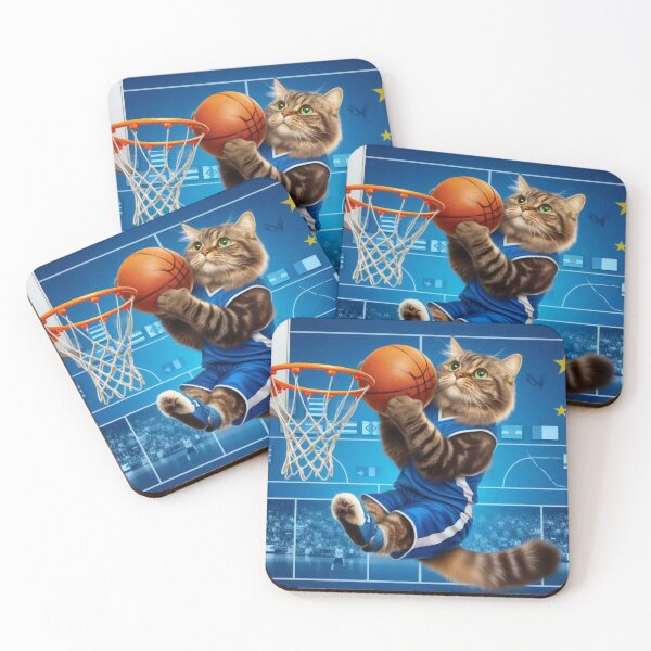 Item preview, cute cat basketball playing designed and sold by Dogandesighn.
