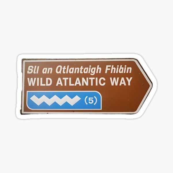 Vista previa del artículo con la obra «Señal de tráfico de Wild Atlantic Way», diseñado y vendido por OliDesigns.