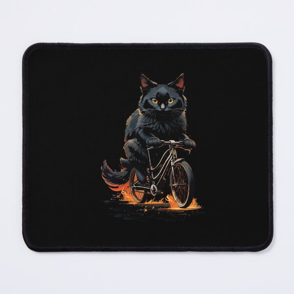 Item preview, Funny Cat Drives Bicycle Cat Kitten Lover Graphic designed and sold by Dressed For Duty.