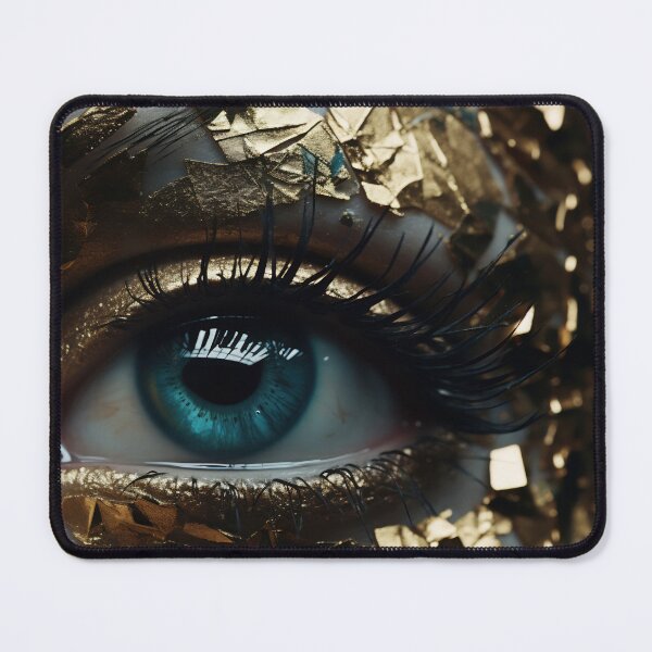 Item preview, Enigmatic Eye Adorned in Gold and Teal designed and sold by anytka.