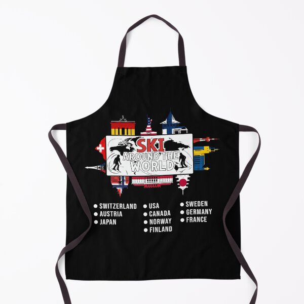 Item preview, Ski Around The World Skiing Lover Travel Ski designed and sold by DSWShirts.